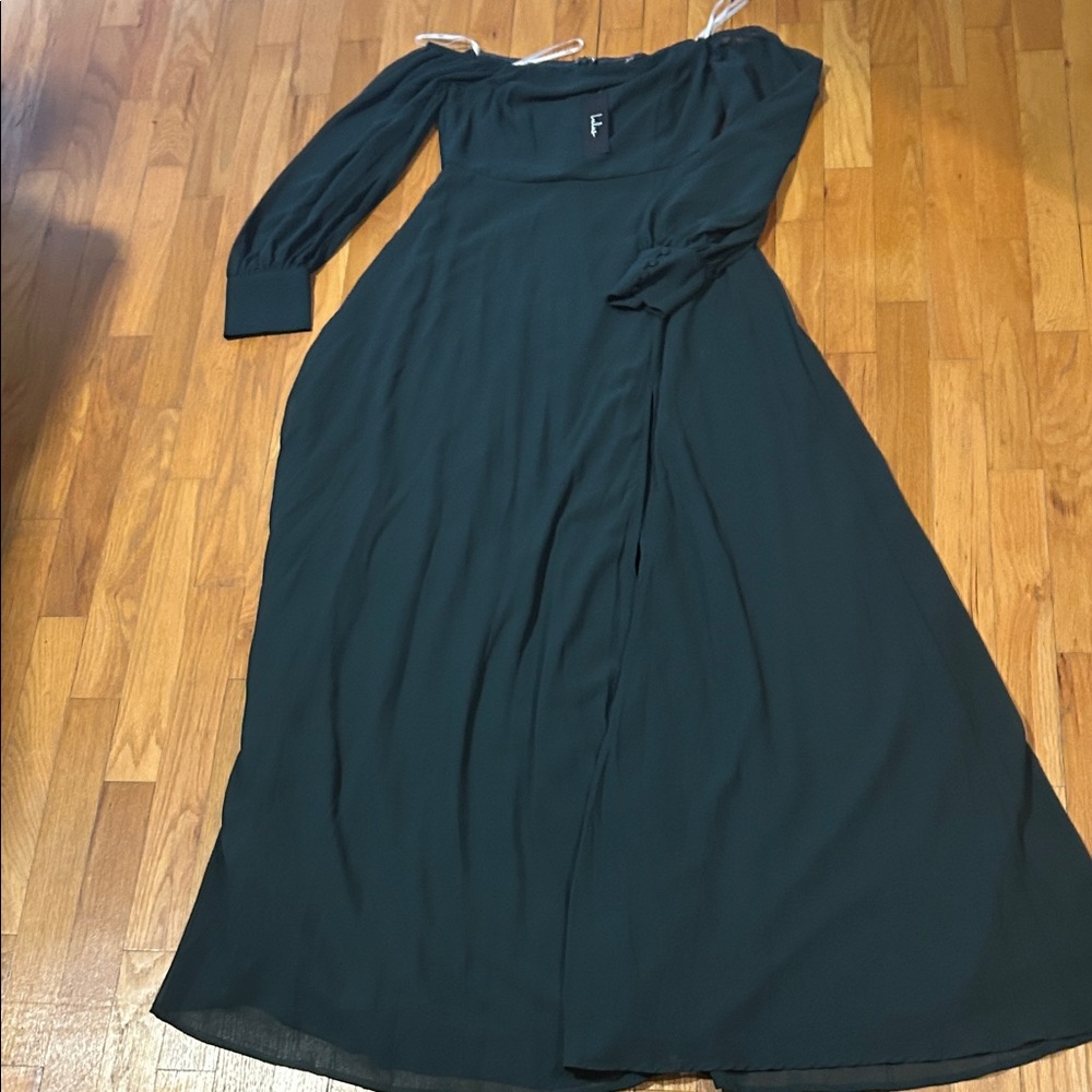 Lulu's Deep Teal Long Sleeve Dress